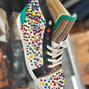 Colorful  Christian Louboutin Studded High-Top Sneakers